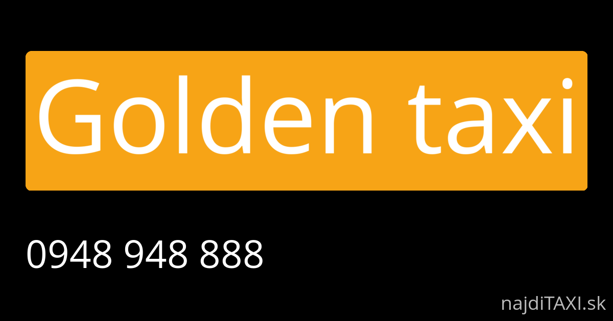Golden taxi (Bardejov)