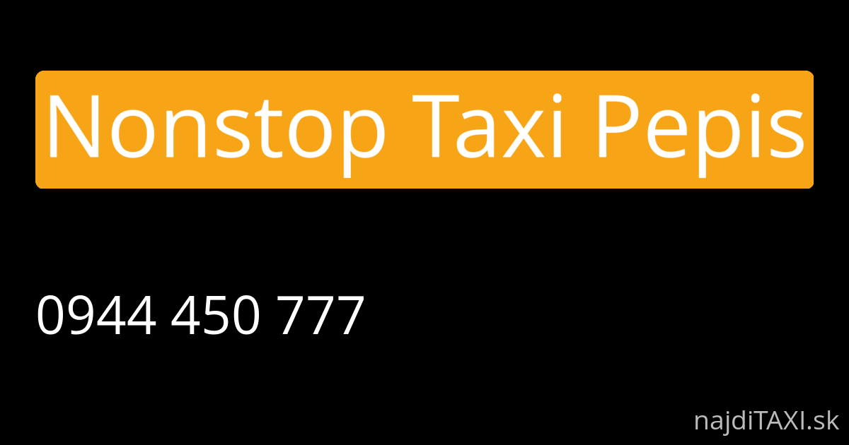 Nonstop Taxi Pepis (Bardejov)