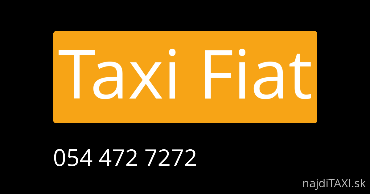 Taxi Fiat (Bardejov)