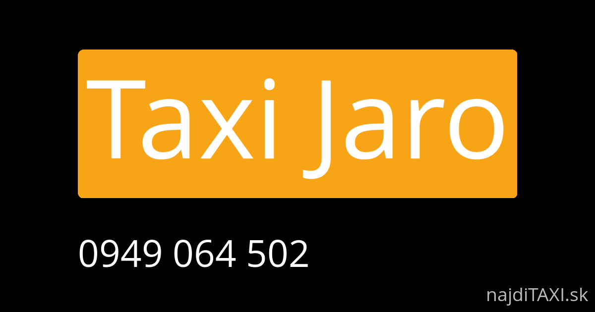 Taxi Jaro (Bardejov)