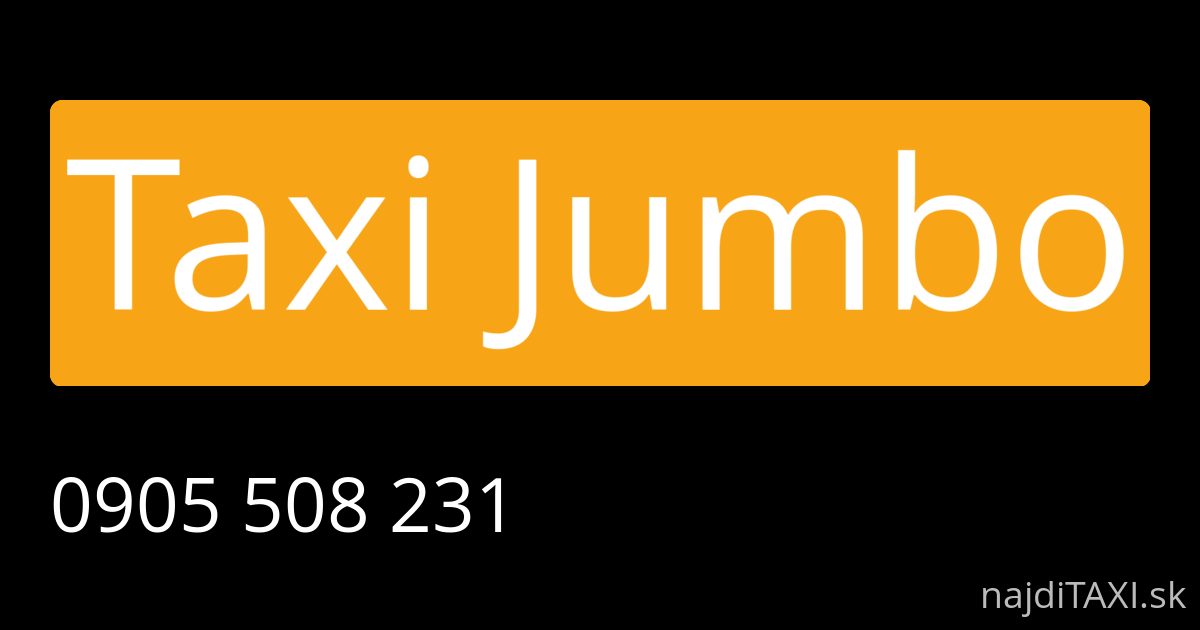 Taxi Jumbo (Bardejov)