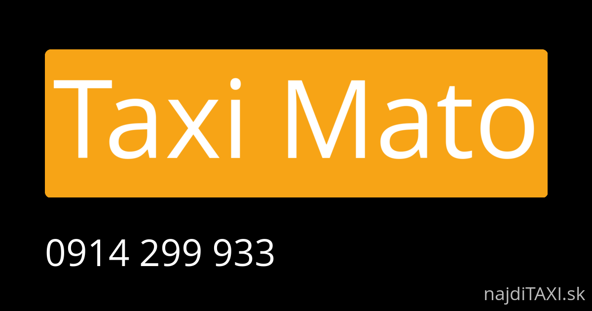 Taxi Mato (Bardejov)