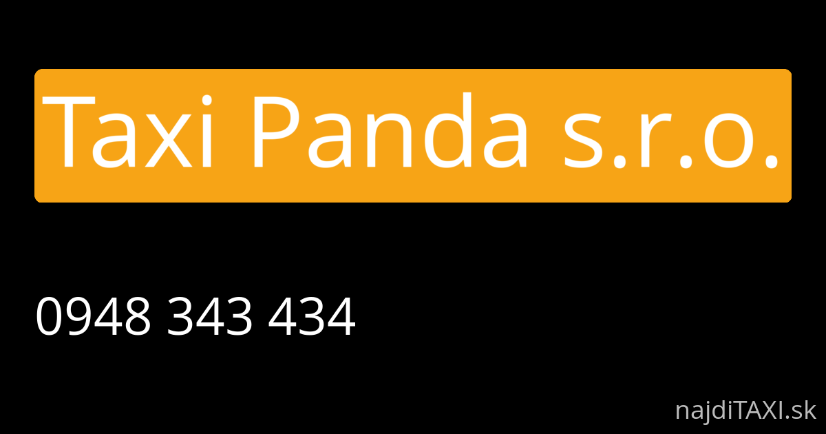 Taxi Panda s.r.o. (Bardejov)