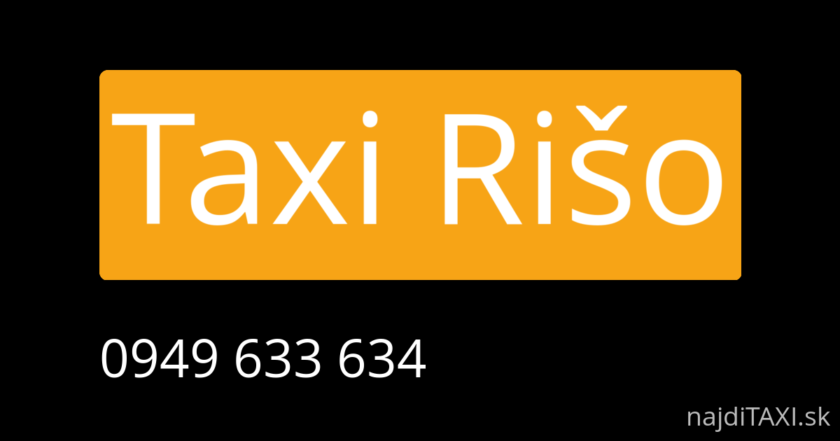 Taxi Rišo (Bardejov)