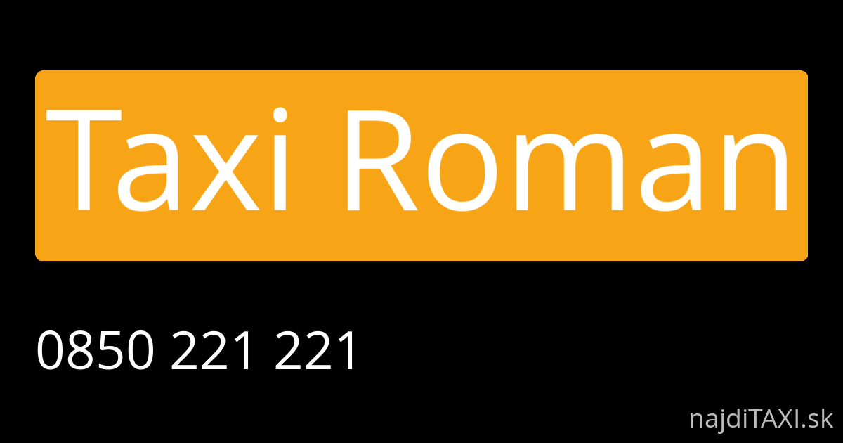 Taxi Roman (Bardejov)
