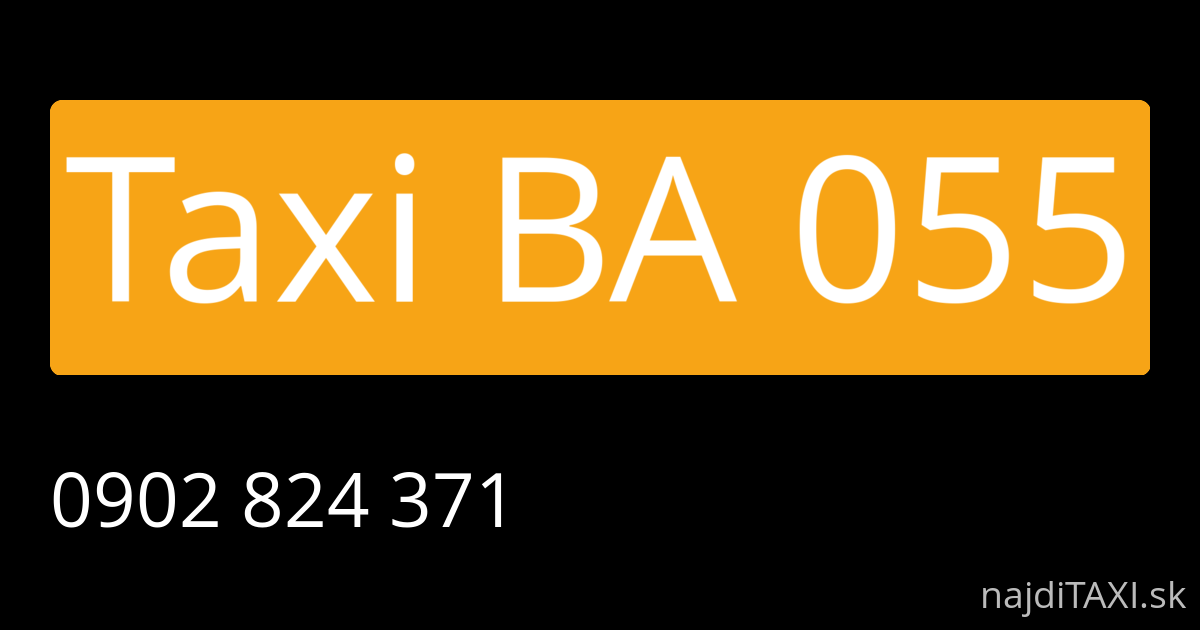 Taxi BA 055 (Bratislava)