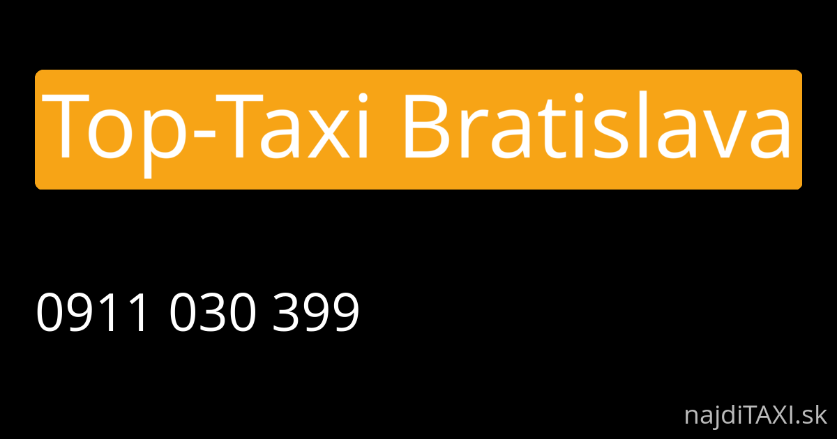 Top-Taxi Bratislava (Bratislava)