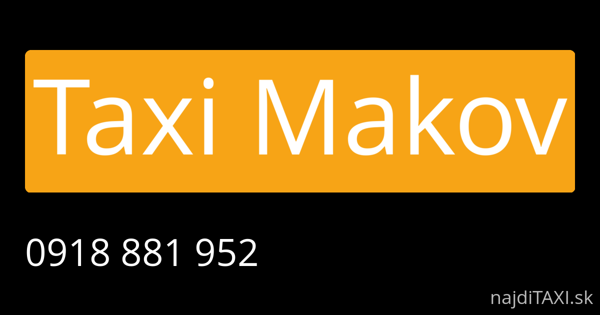 Taxi Makov (Čadca)