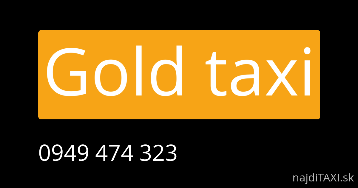 Gold taxi (Detva)