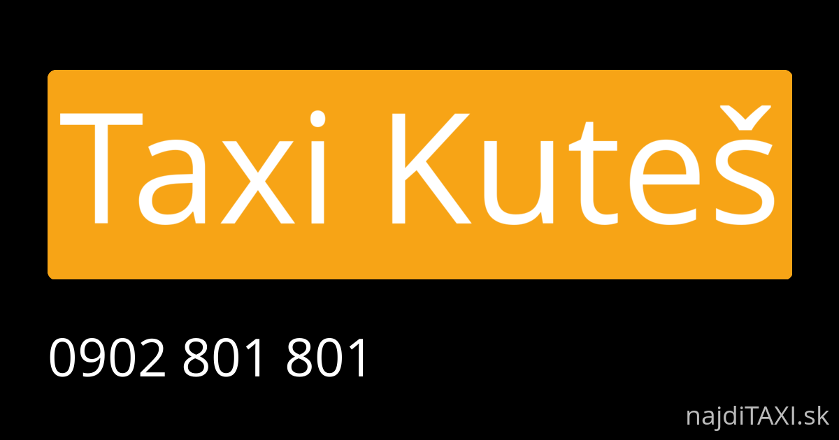 Taxi Kuteš (Dolný Kubín)