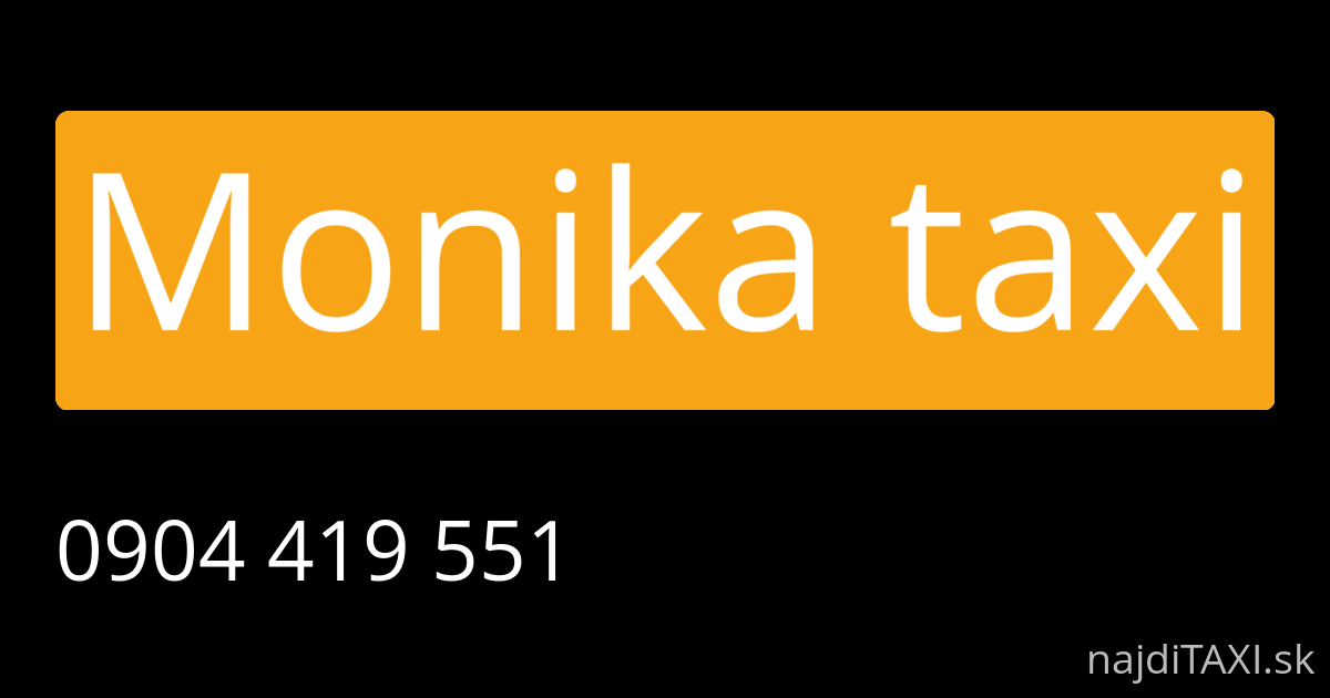 Monika taxi (Dunajská Streda)