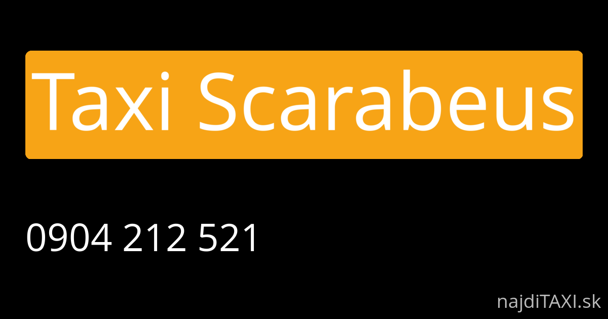 Taxi Scarabeus (Dunajská Streda)