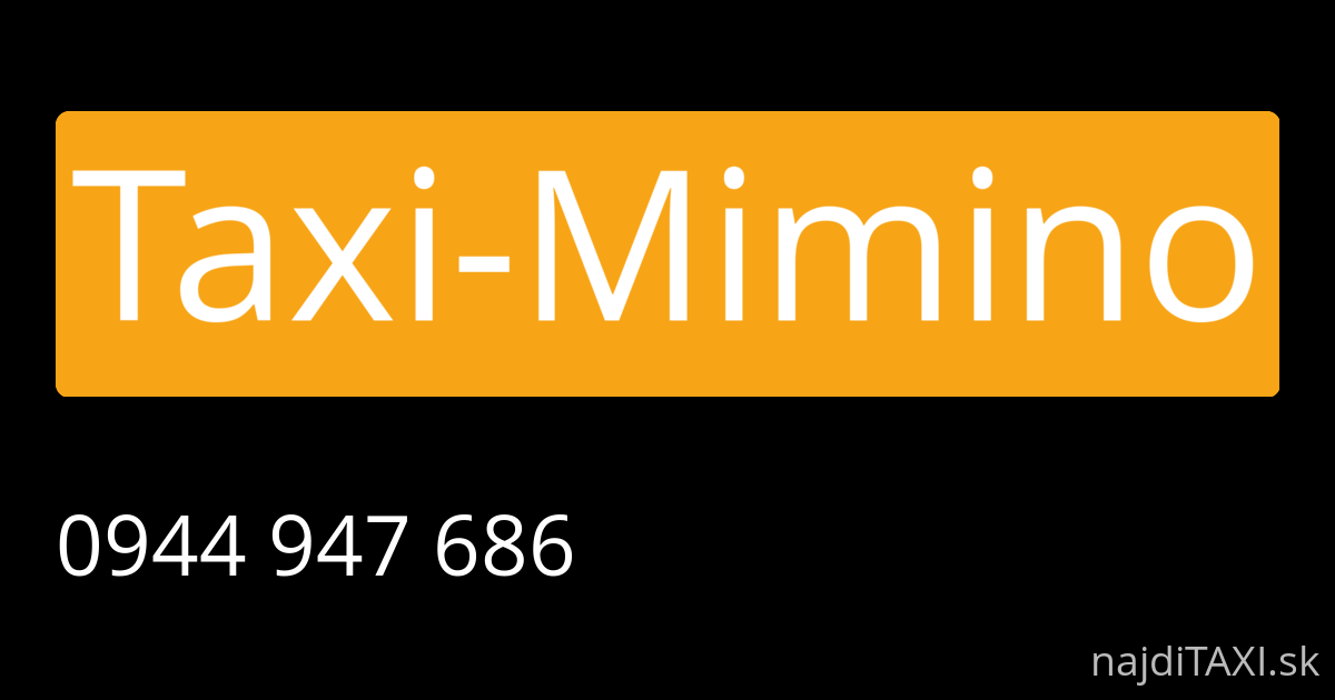 Taxi-Mimino (Galanta)