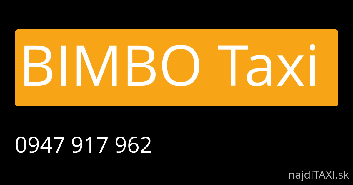 BIMBO Taxi  (Gbely)
