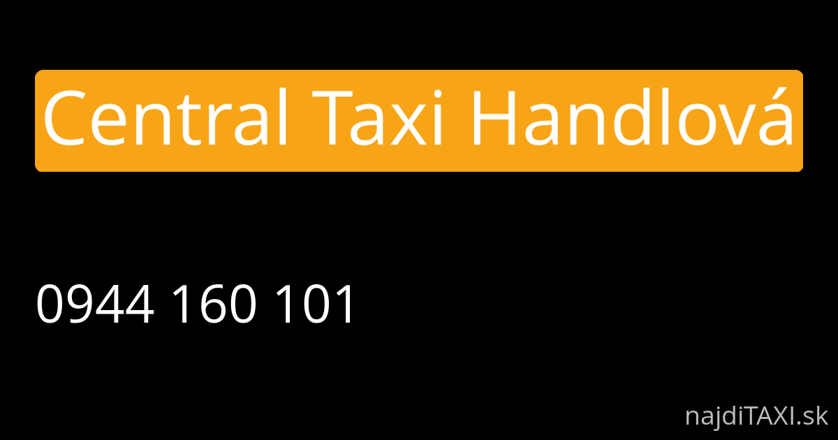 Central Taxi Handlová (Handlová)