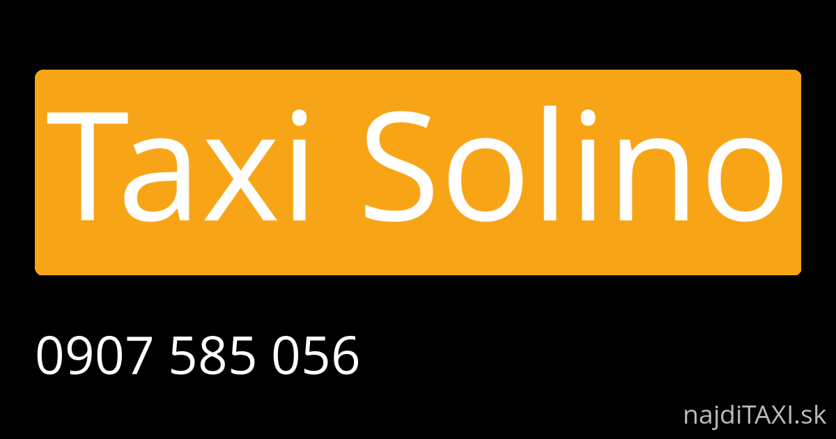 Taxi Solino (Hlohovec)