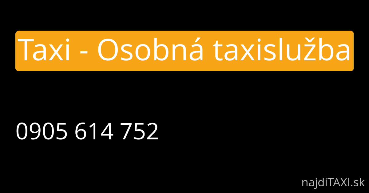Taxi - Osobná taxislužba (Hlohovec)