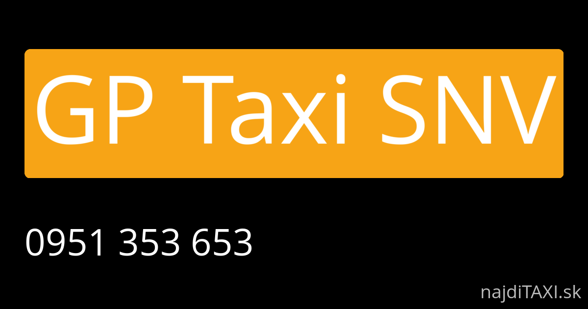 GP Taxi SNV (Hrabušice)
