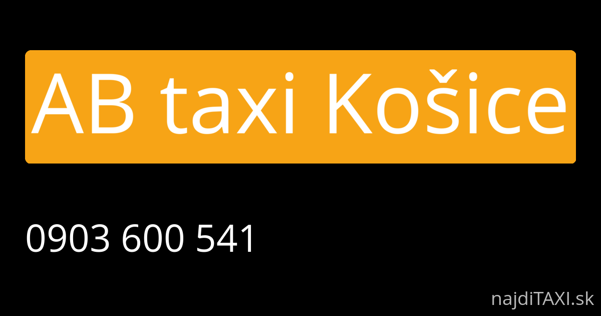 AB taxi Košice (Košice)