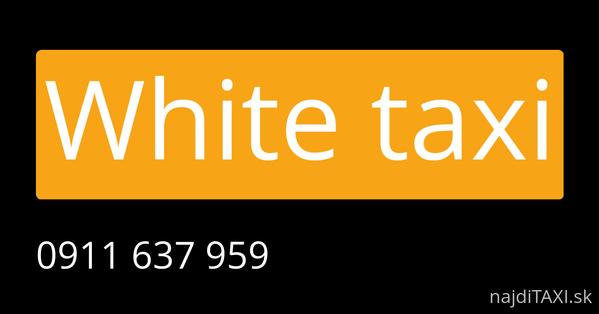 White taxi (Košice)