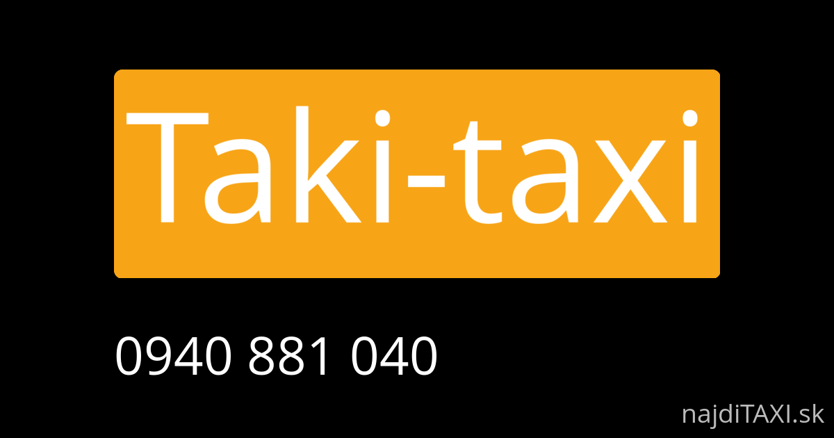Taki-taxi (Kraľovany)