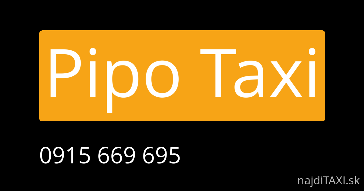 Pipo Taxi (Krásno nad Kysucou)