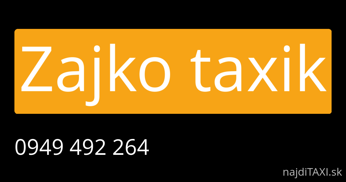 Zajko taxik (Krásno nad Kysucou)