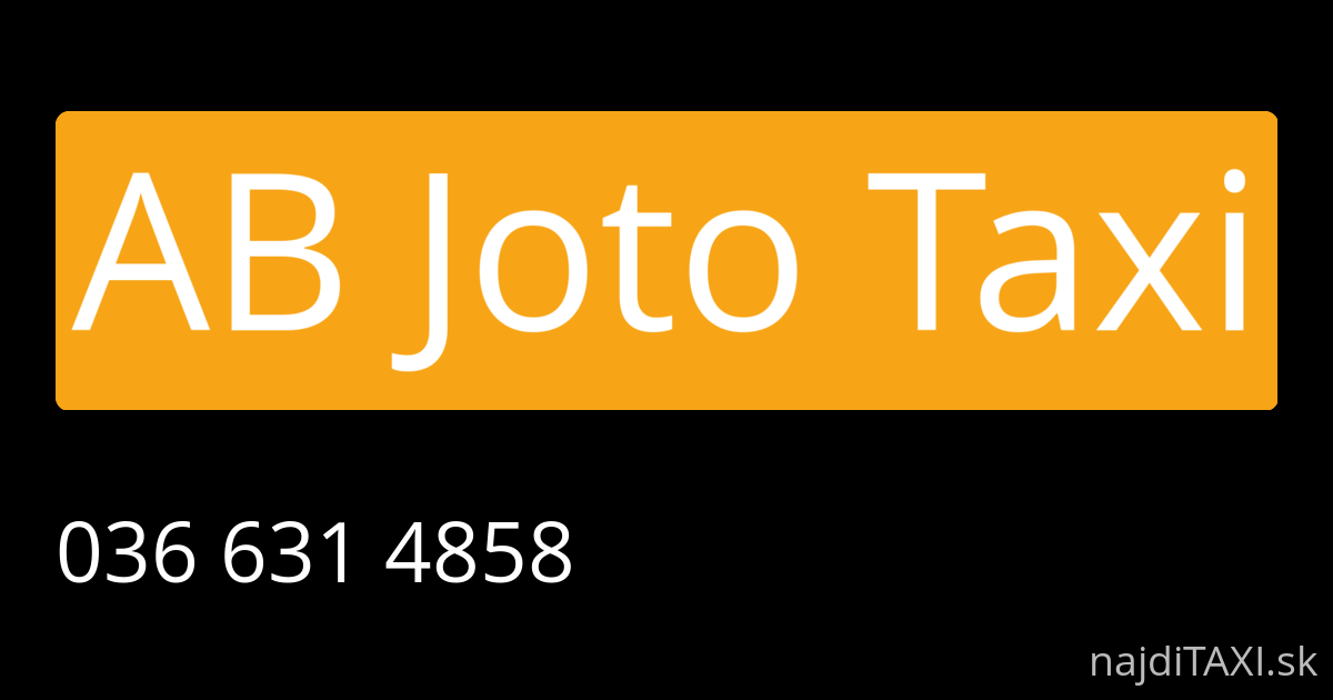 AB Joto Taxi (Levice)