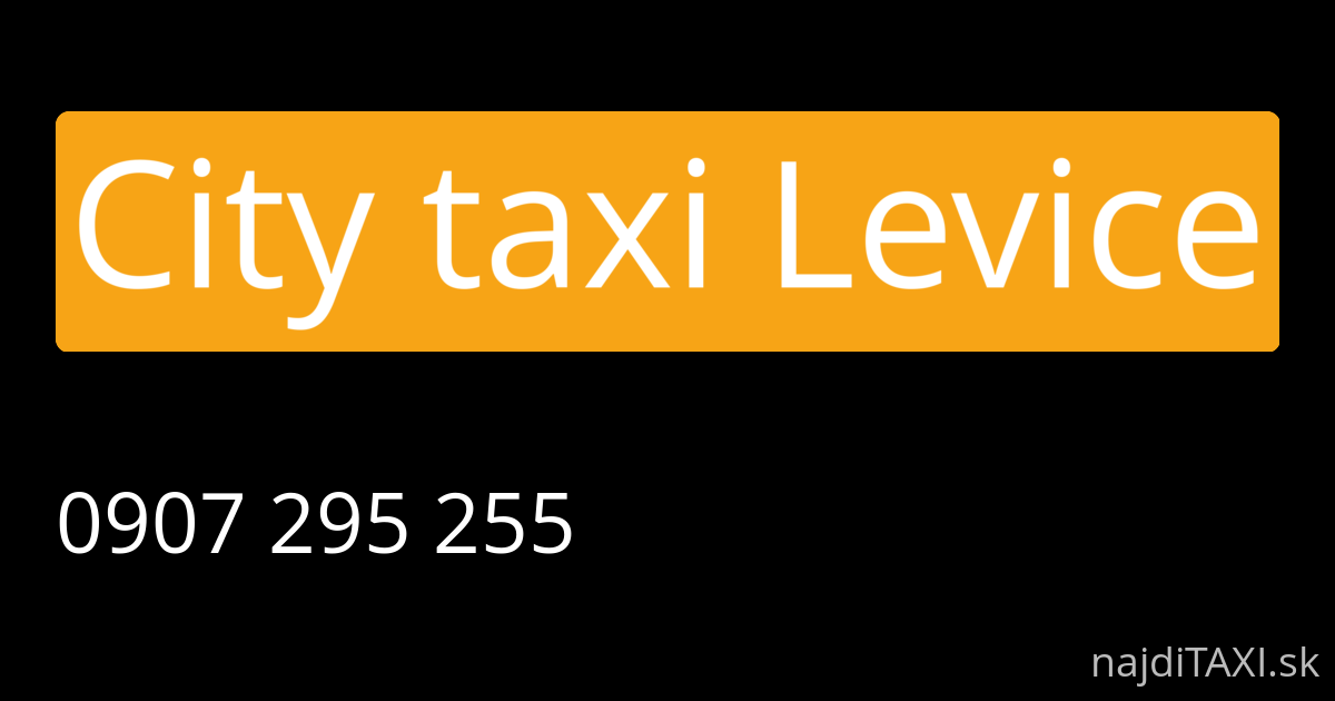 City taxi Levice (Levice)
