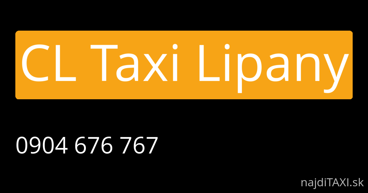 CL Taxi Lipany (Lipany)