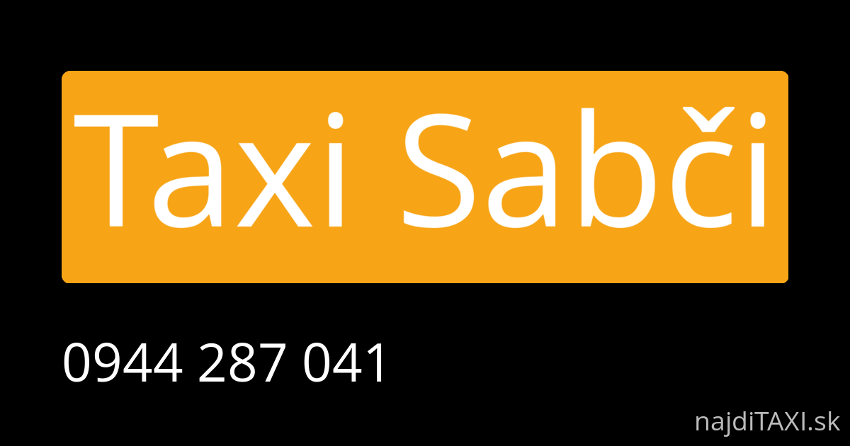 Taxi Sabči (Liptovský Mikuláš)