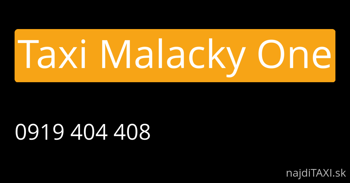 Taxi Malacky One (Malacky)
