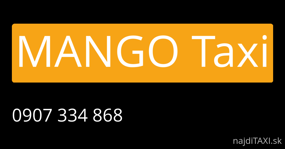 MANGO Taxi (Martin)