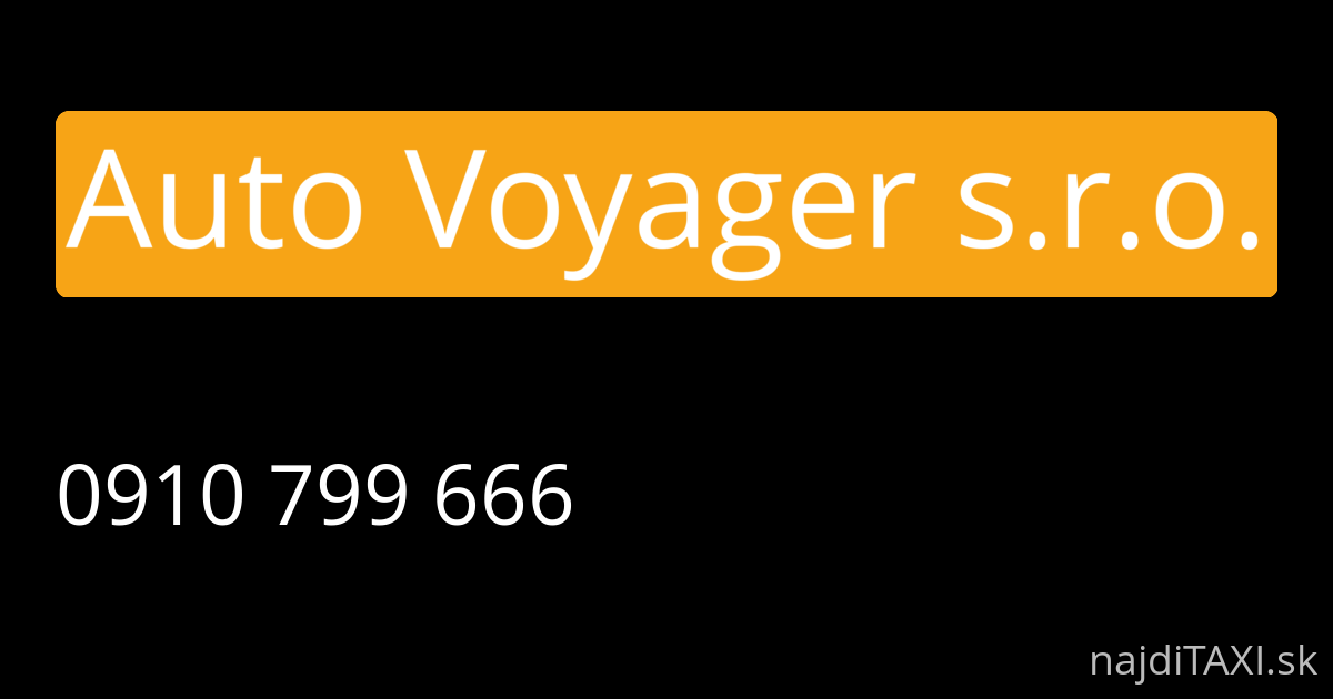 Auto Voyager s.r.o. (Modra)