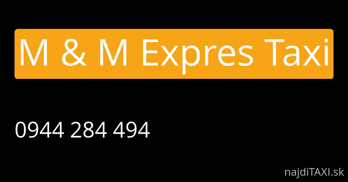 M & M Expres Taxi (Námestovo)