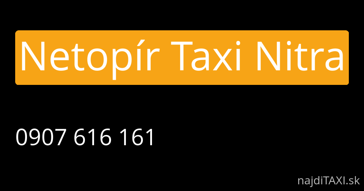 Netopír Taxi Nitra (Nitra)