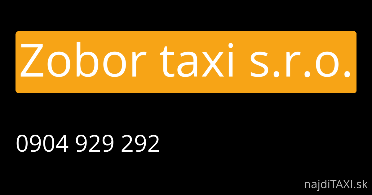 Zobor taxi s.r.o. (Nitra)