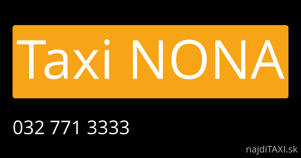 Taxi NONA (Nové Mesto nad Váhom)
