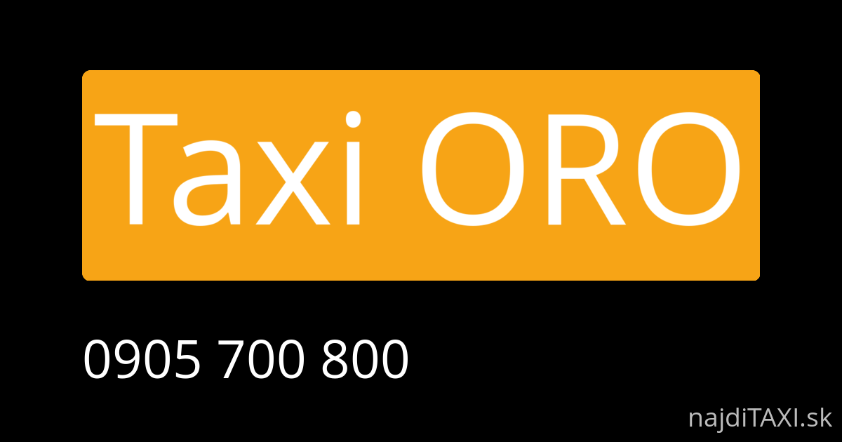 Taxi ORO (Nové Mesto nad Váhom)
