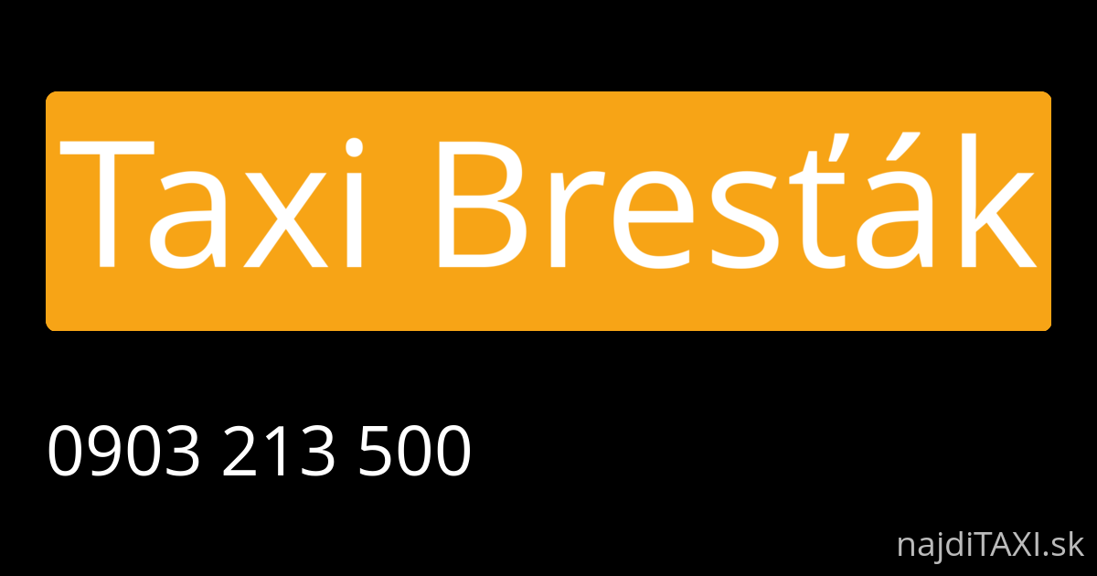Taxi Bresťák (Nové Zámky)