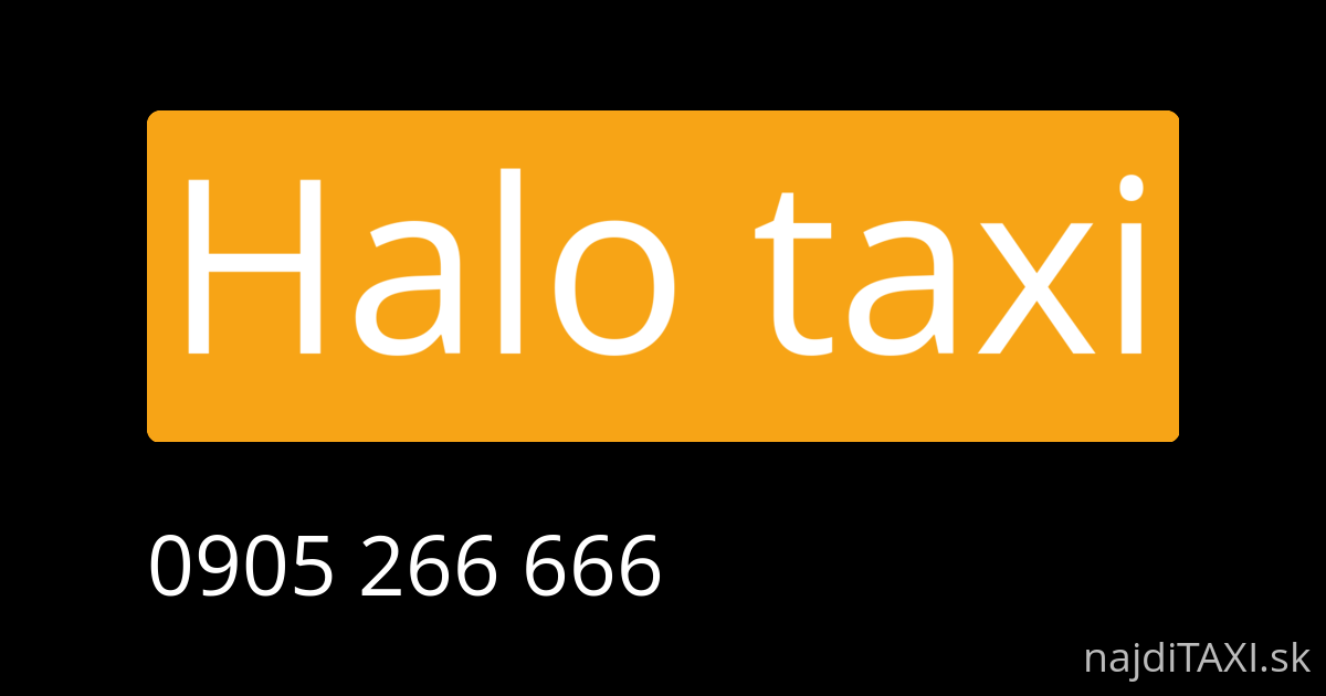 Halo taxi (Oščadnica)