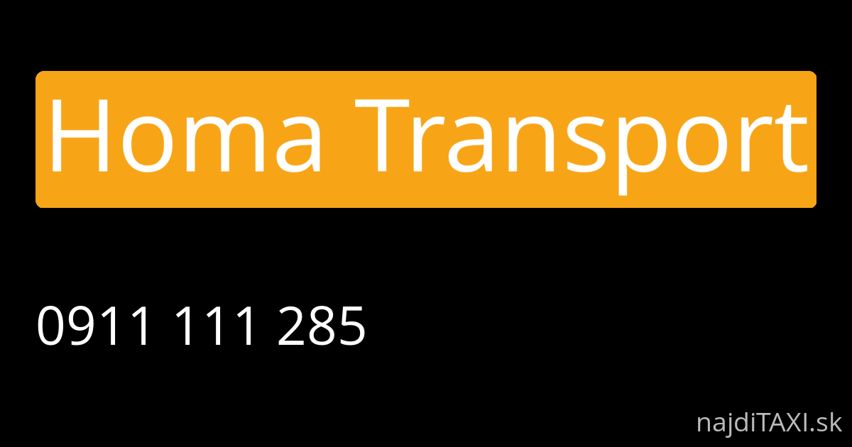 Homa Transport (Prešov)