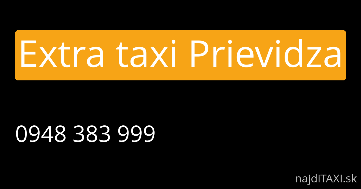 Extra taxi Prievidza (Prievidza)