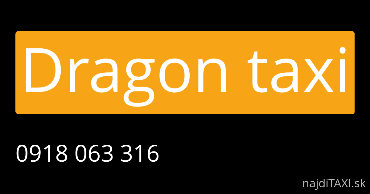 Dragon taxi (Rimavská Sobota)