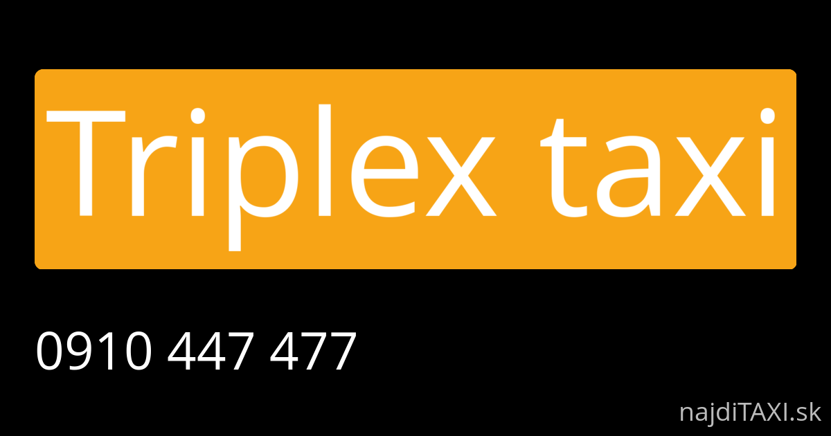 Triplex taxi (Rimavská Sobota)