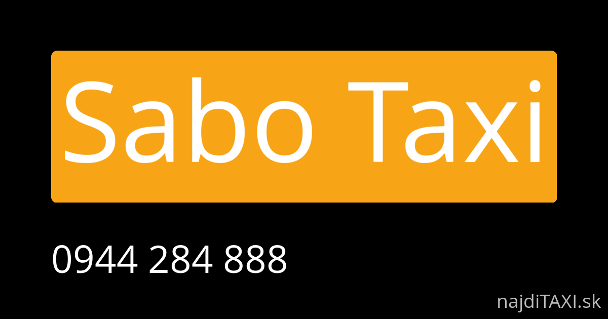 Sabo Taxi (Rožňava)