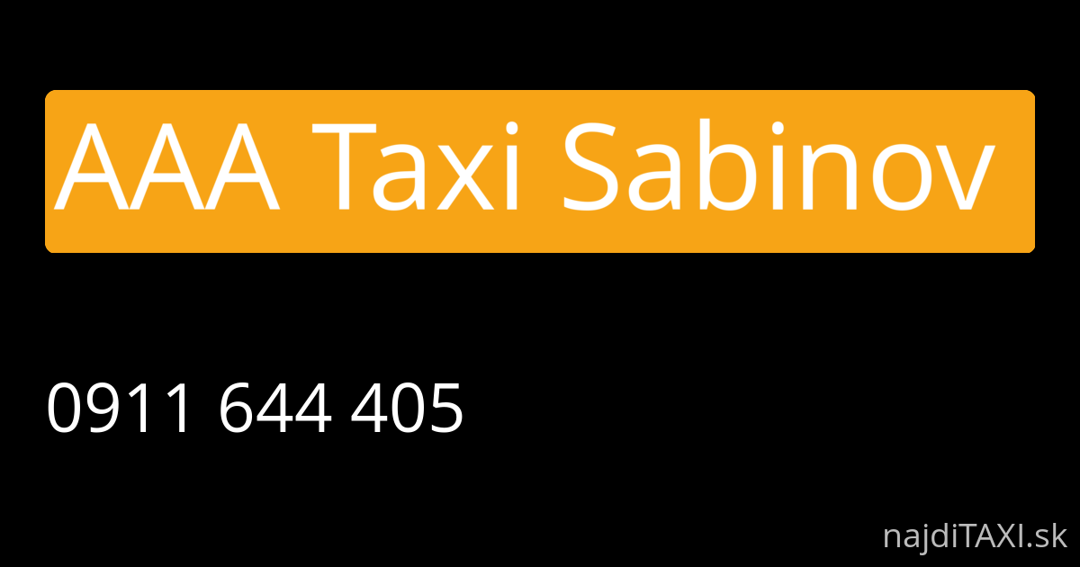 AAA Taxi Sabinov  (Sabinov)