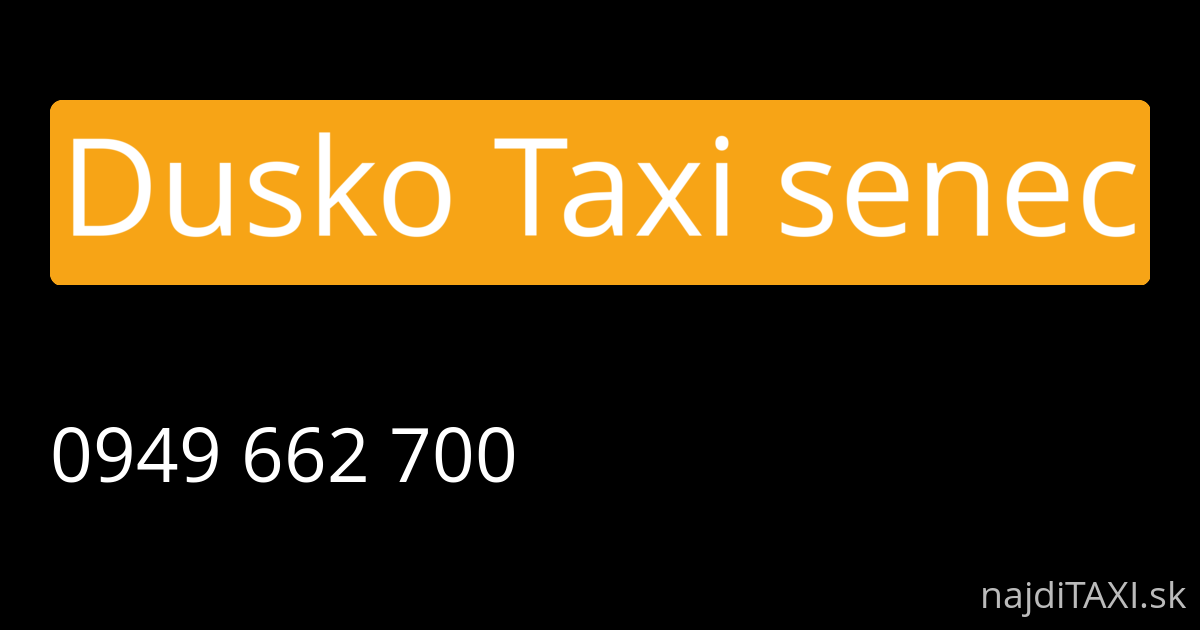 Dusko Taxi senec (Senec)