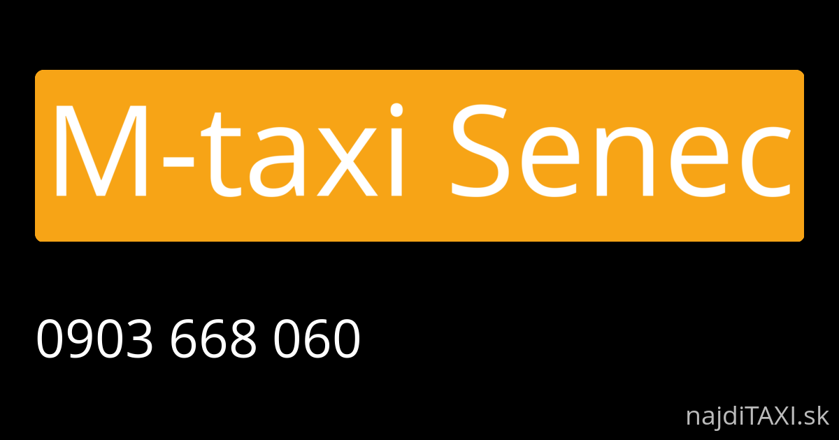 M-taxi Senec (Senec)