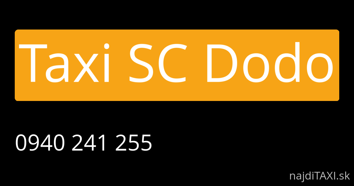 Taxi SC Dodo (Senec)